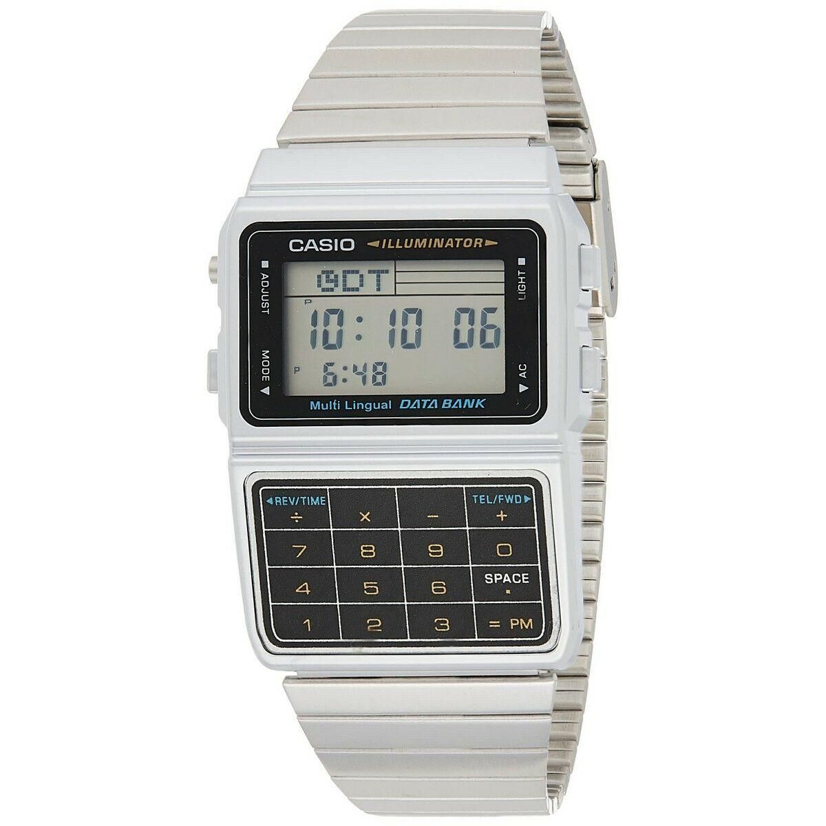 Unisex ur Casio DATABANK CALCULATOR STEEL - MATT CASE Grå