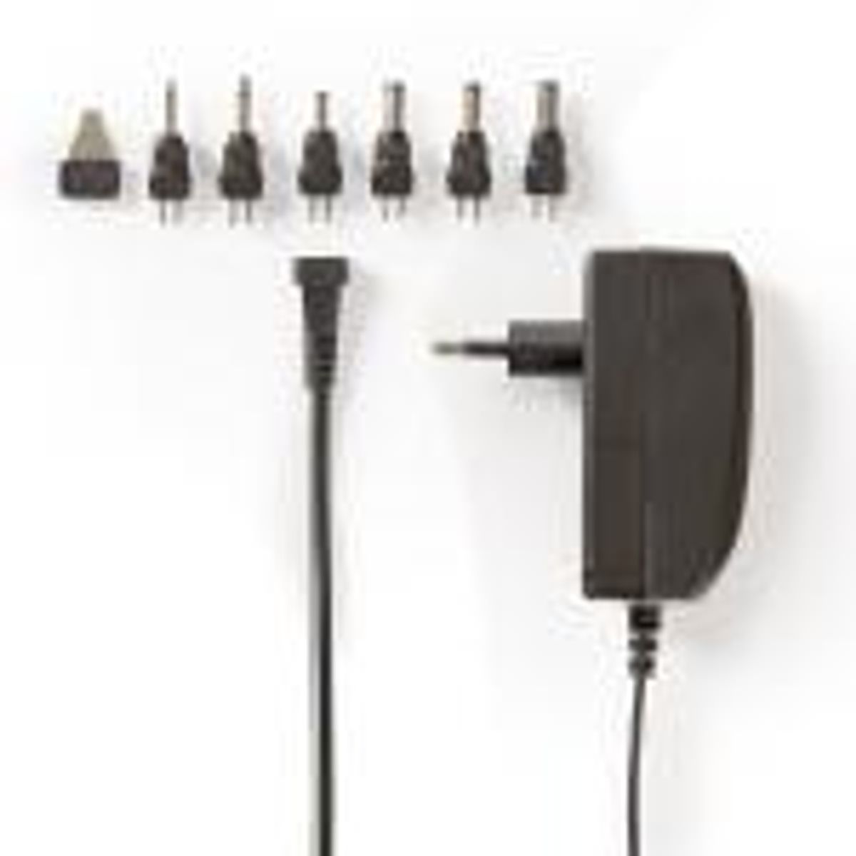 Universal AC Power Adapter | Euro / Type C (CEE 7/16) | 24 W | 9.0 VDC / 12 VDC / 13.5 VDC / 15 VDC / 18 VDC / 20 VDC / 24 VDC | Udgangstype: 2.5 x 2.1 mm / 3.5 x 1.35 mm / 3.5 x 2.1 mm / 5.0 x 2.1 mm / 5.5 x 1.5 mm / 5.5 x 2.5 mm | 1.80 m | Indgangs