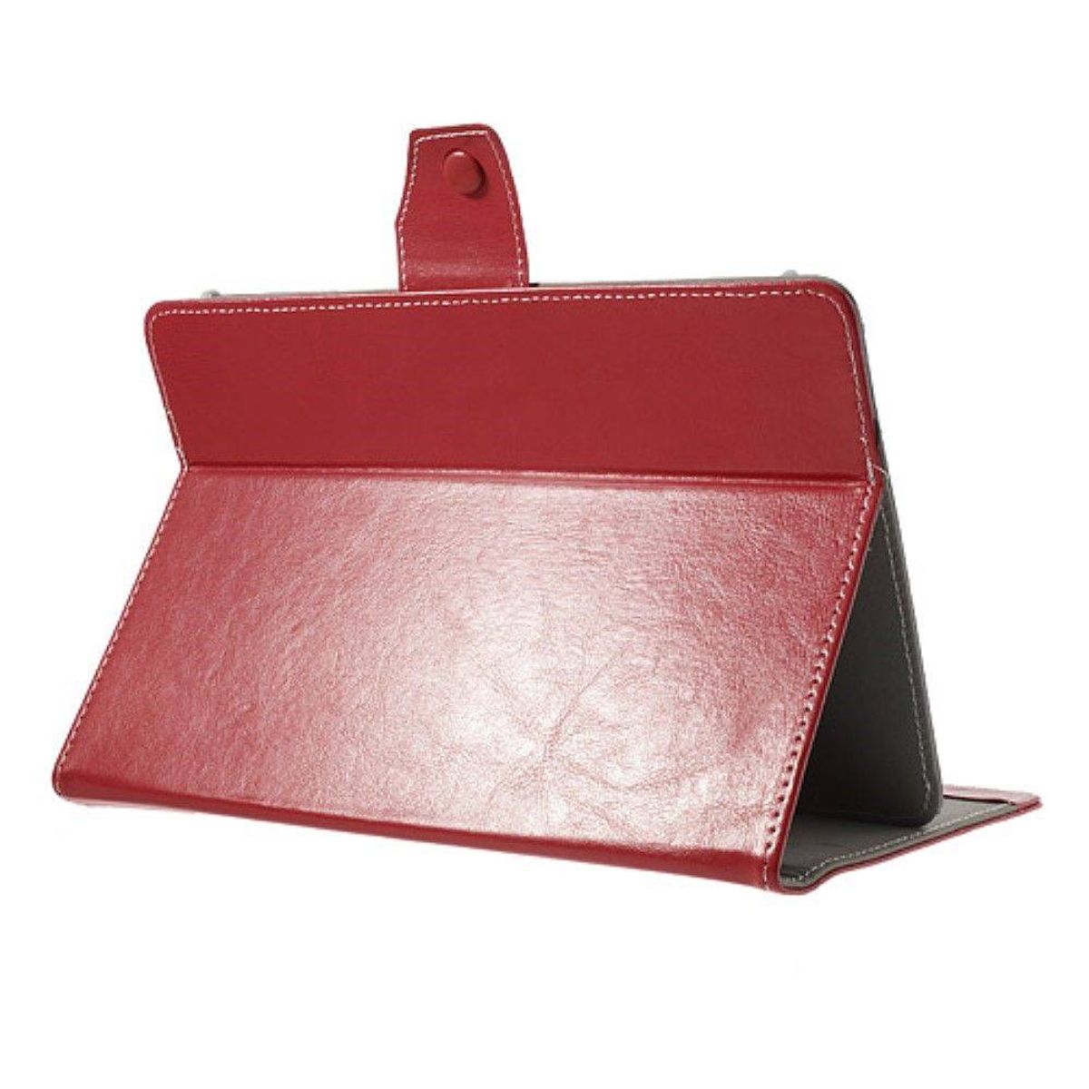 Universal iPad/Tablet cover 9.7-10.1 i læder - Rød