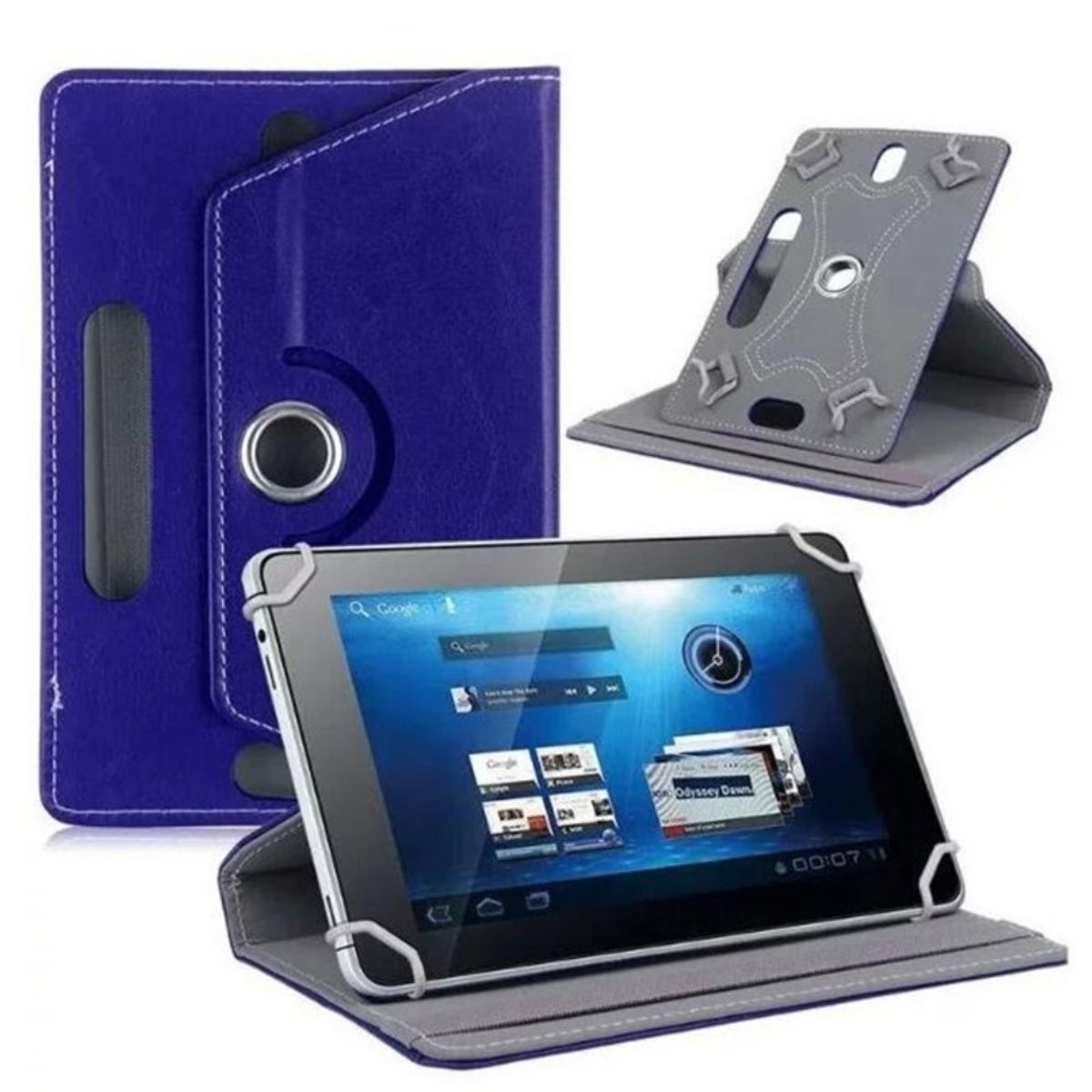 Universal iPad / tablet læder cover 9-10.1 - Mørkeblå