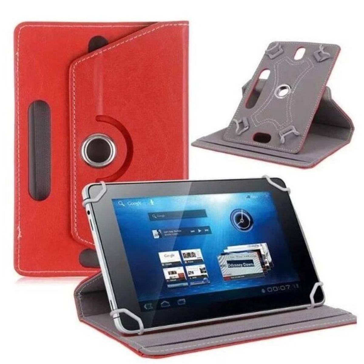 Universal iPad / tablet læder cover 9-10.1 - Rød