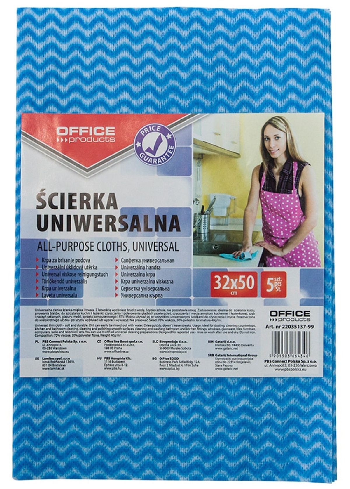 Universal klud, viskose, 32x50cm, mix farver,.