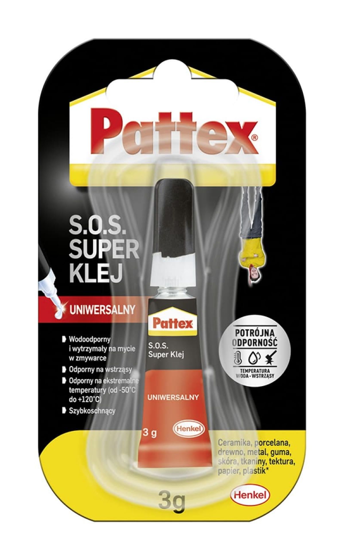 Universallim Super Pattex S.O.S. 3g Hurtigtørrende.