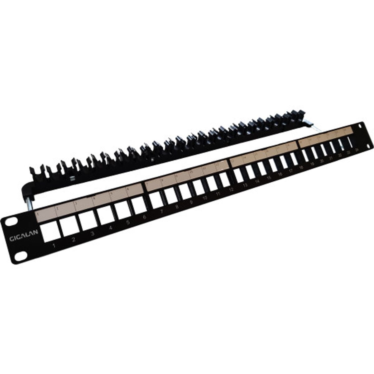 Universel Patchpanel til Keystone 24 port UTP/STP Kat.5e/6/6A