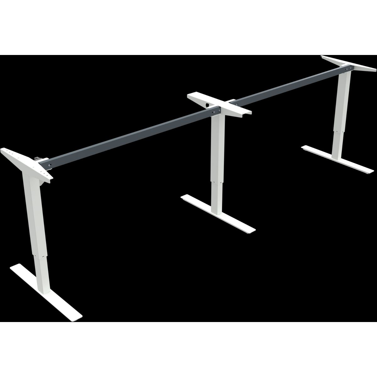 UpDown, Hæve-/sænkestel, hvid, H118x75x302 cm, metal