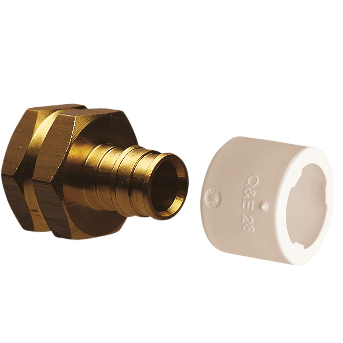 Uponor Quick & Easy overgangsmuffe 3/4''x 22 mm