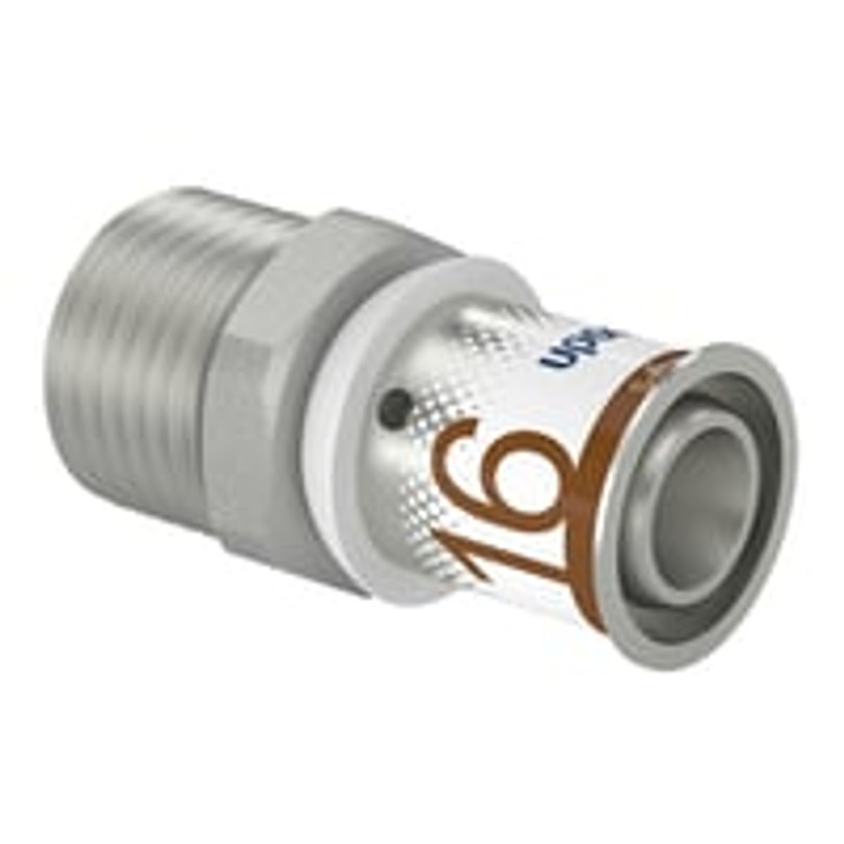 Uponor S-Press MLCP - Gevindovergang m. preskobling/nippel, 16 mm x "