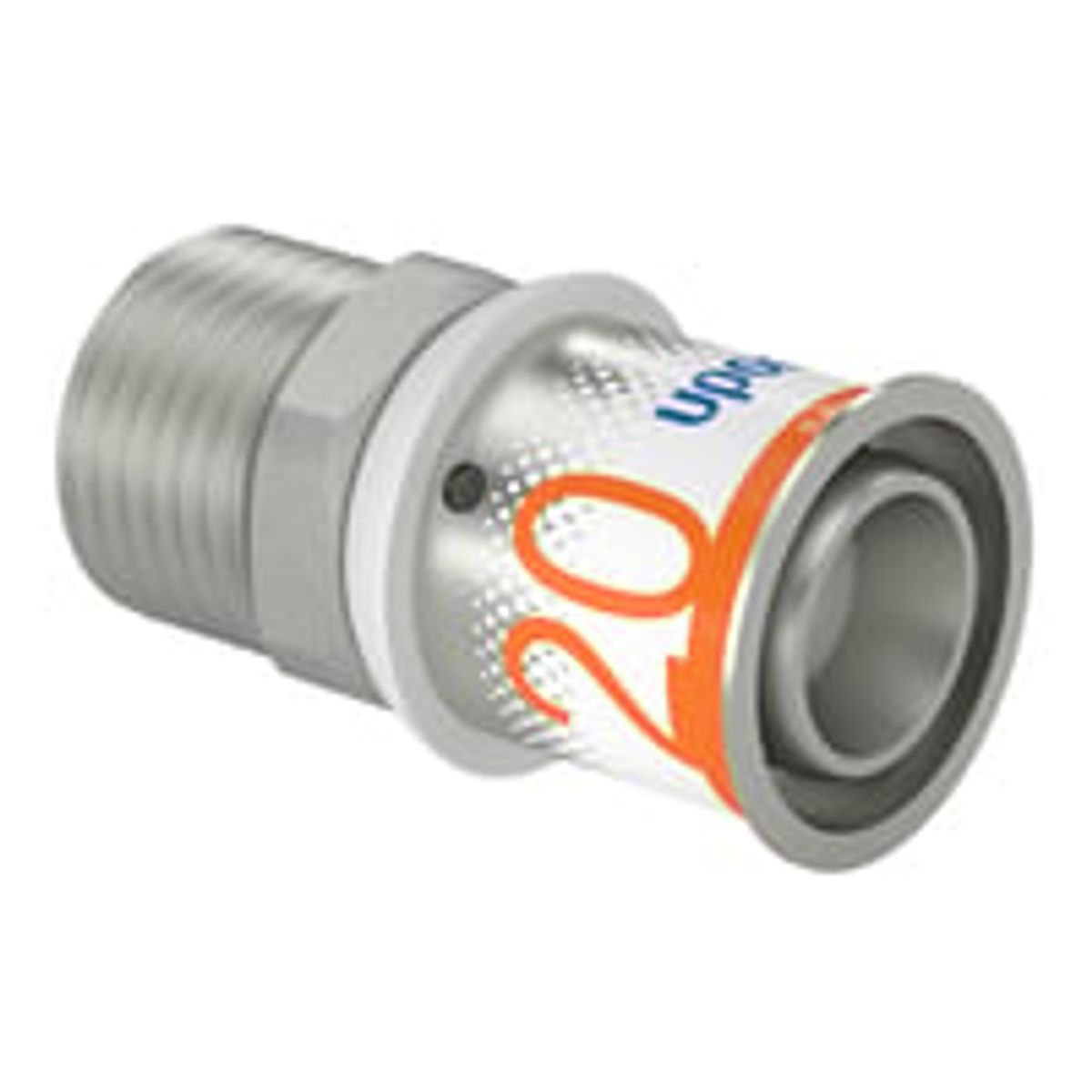 Uponor S-Press MLCP - Gevindovergang m. preskobling/nippel, 20 mm x "