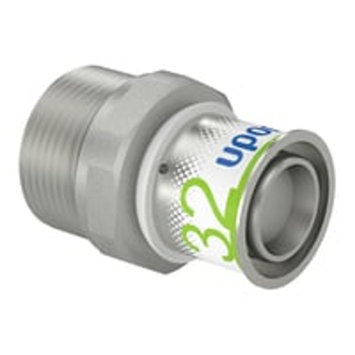 Uponor S-Press MLCP - Gevindovergang m. preskobling/nippel, 32 mm x 1"