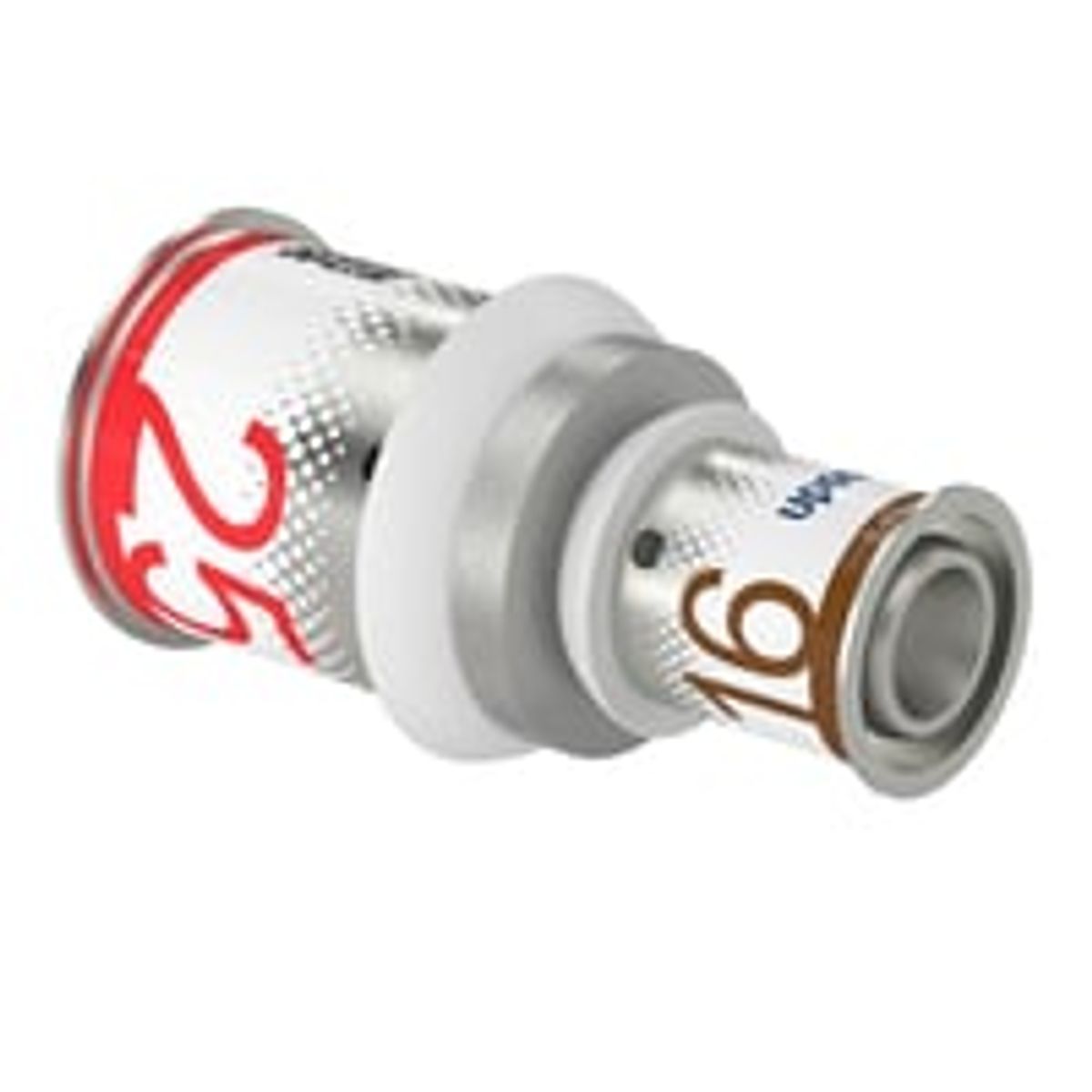 Uponor S-Press MLCP - Reduktion med preskoblinger, 25 x 16 mm