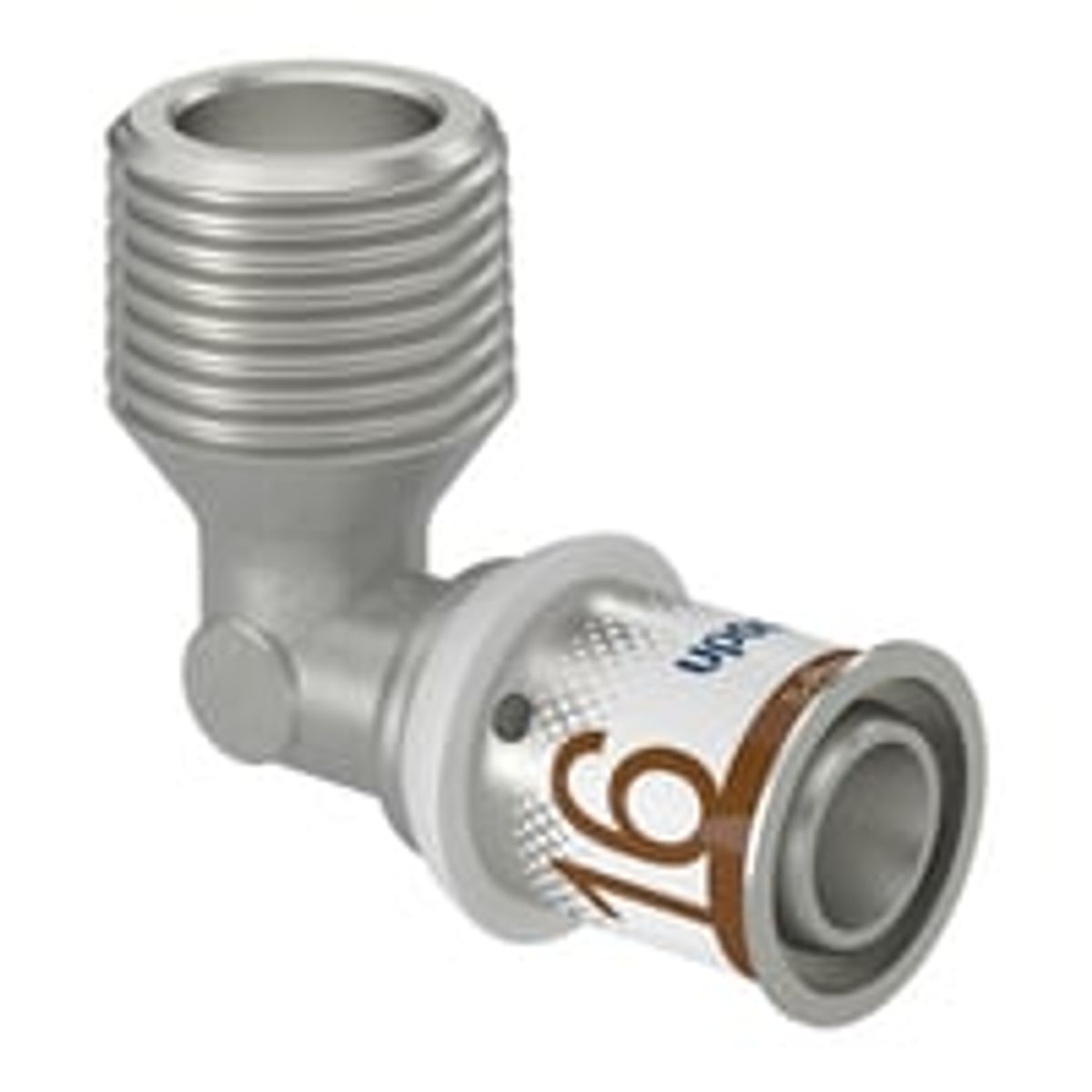 Uponor S-Press MLCP - Vinkelovergang 90 m. preskobling/nippel, 16 mm x "