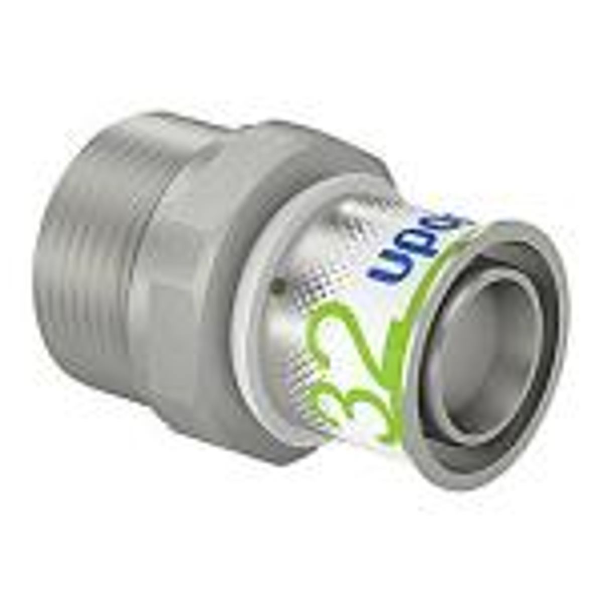 Uponor S-Press PLUS kobling med nippel 32 mm x 1.1/4''