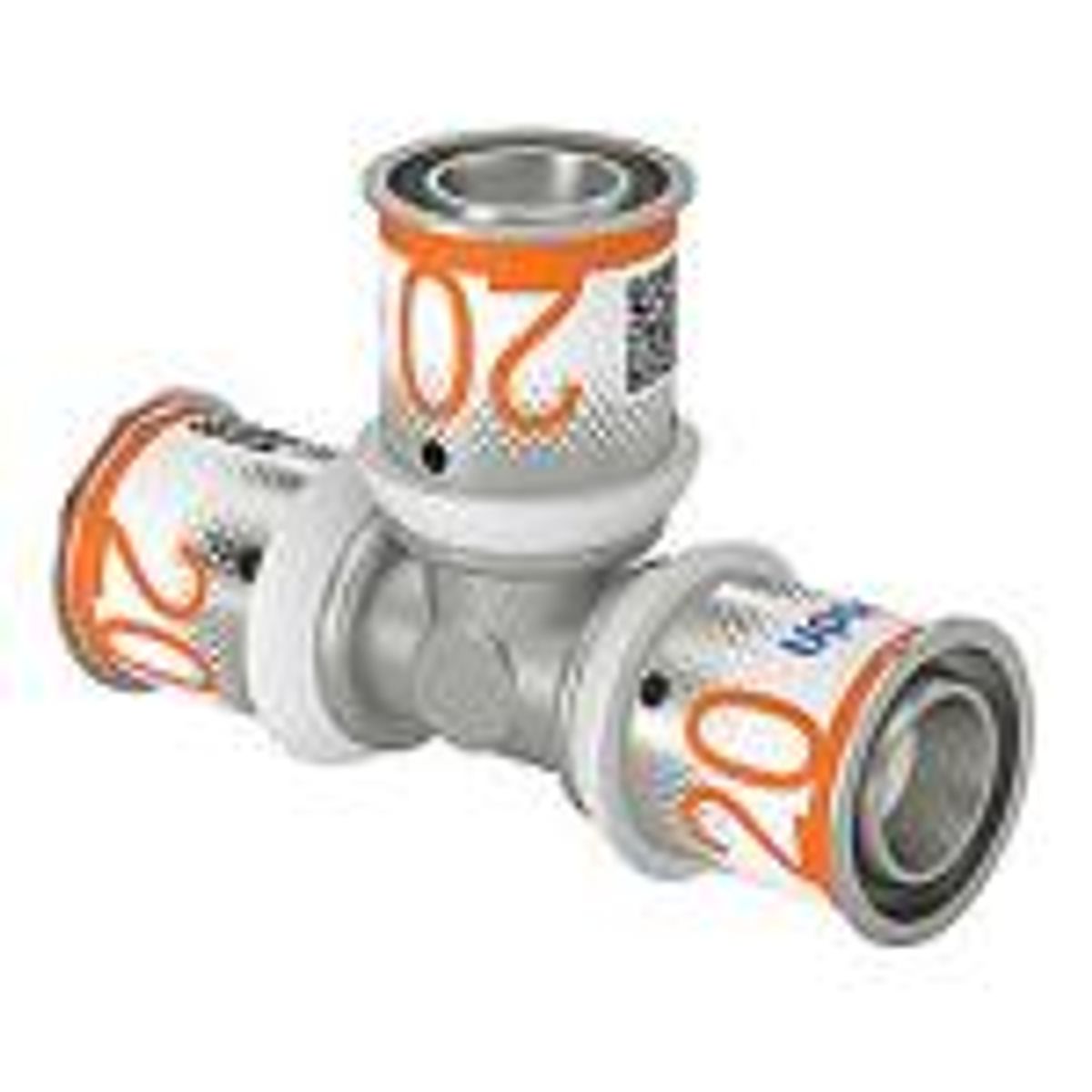 Uponor S-Press PLUS t-stykke 20 x 20 x 20 mm