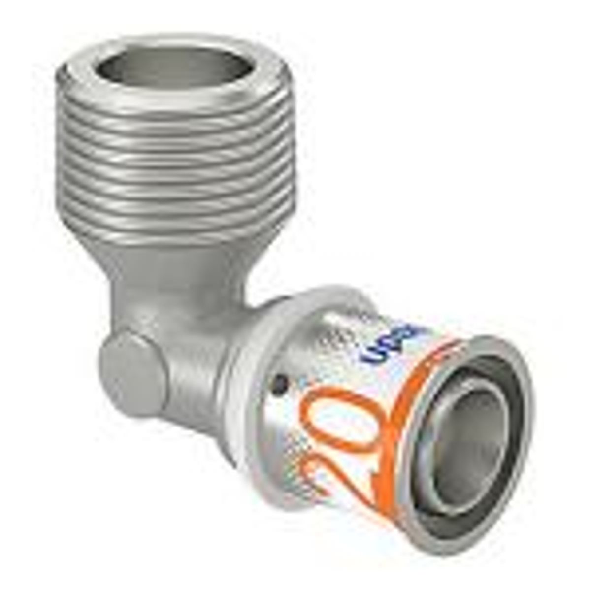 Uponor S-Press PLUS vinkel 90 ° med nippel 20 mm x 3/4''