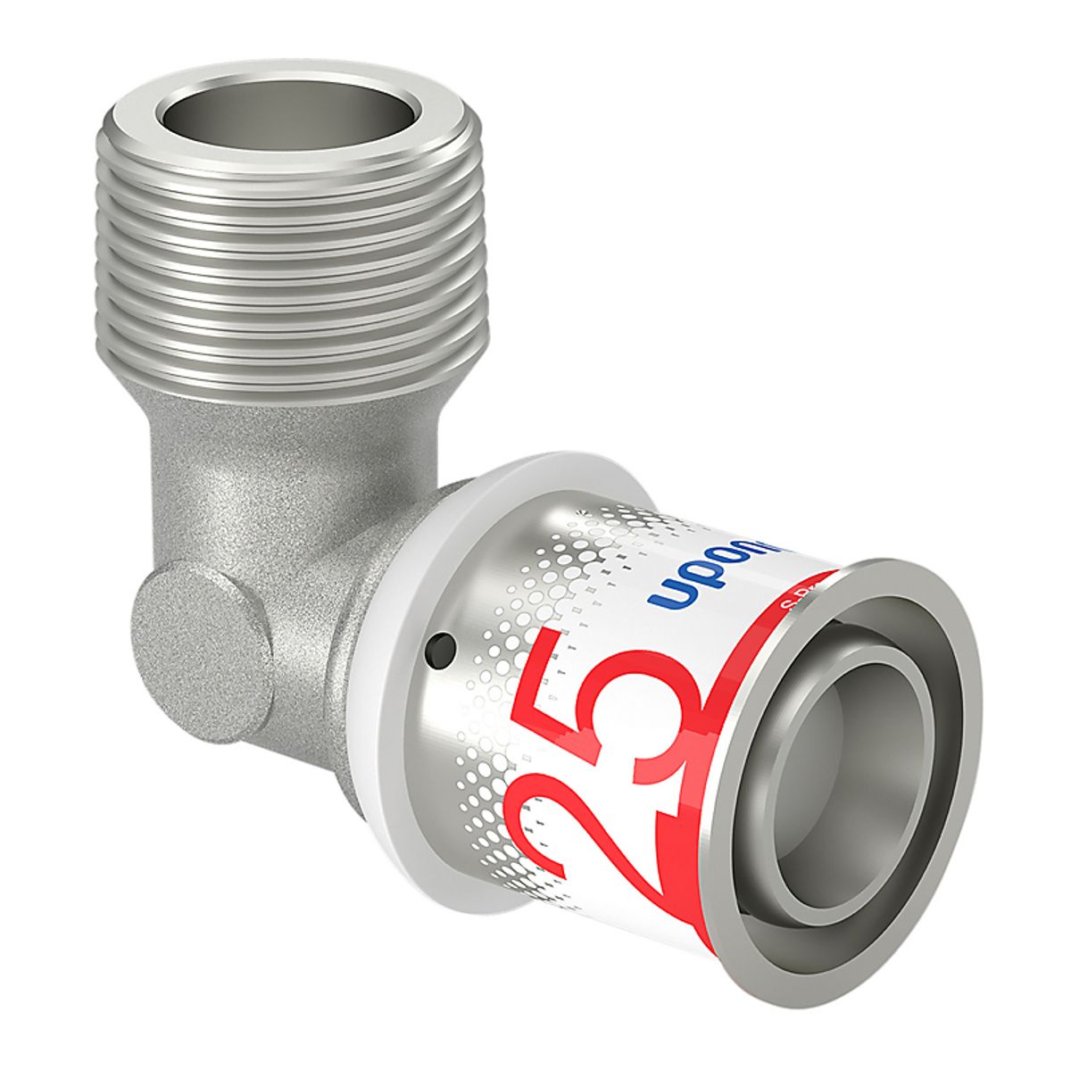 Uponor S-Press PLUS vinkel 90° med nippel 25 mm x 3/4''