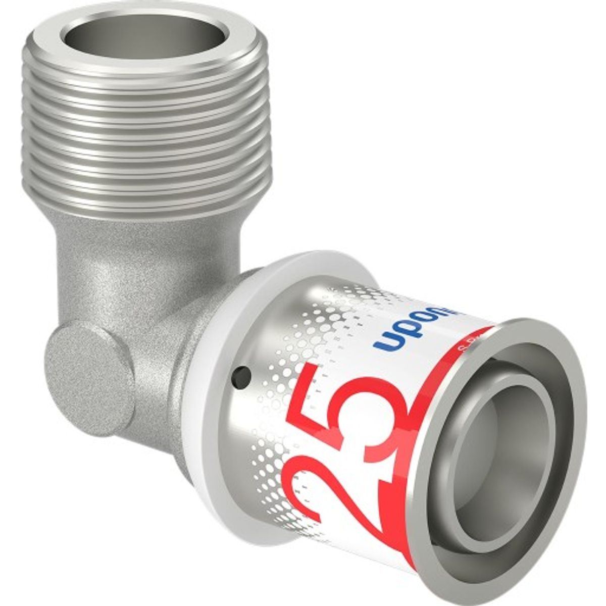 Uponor S-Press Plus vinkel med nippel, 25 mm x 3/4"