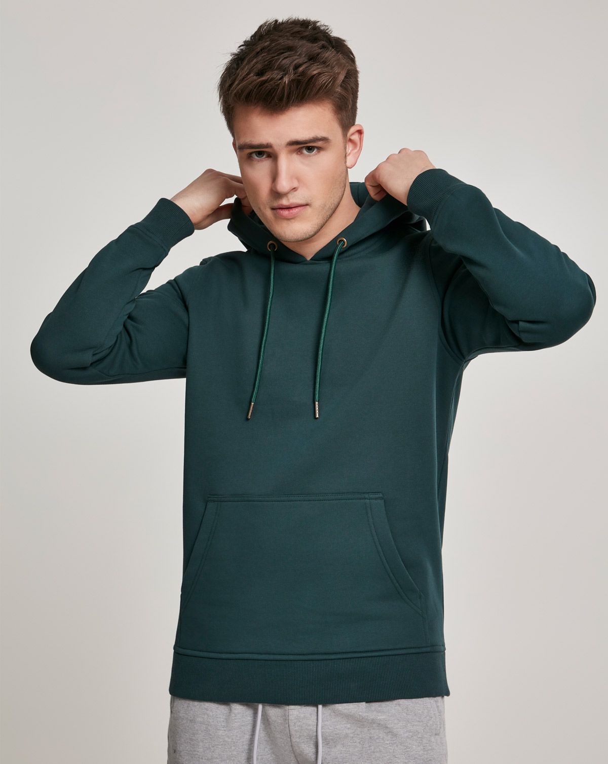 Urban Classics Basis Hoodie Flaskegrøn