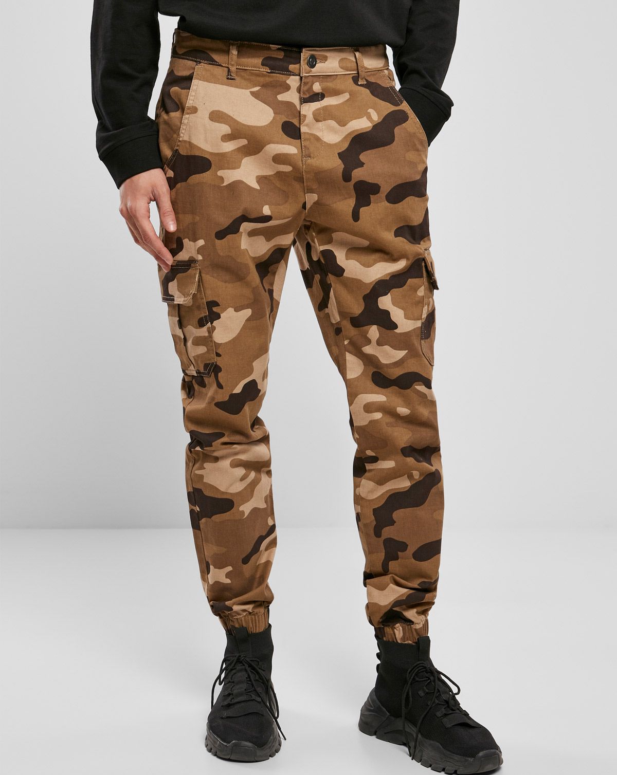 Urban Classics Camo Cargo Joggingbukser 2.0 Mørk Earth camo 32