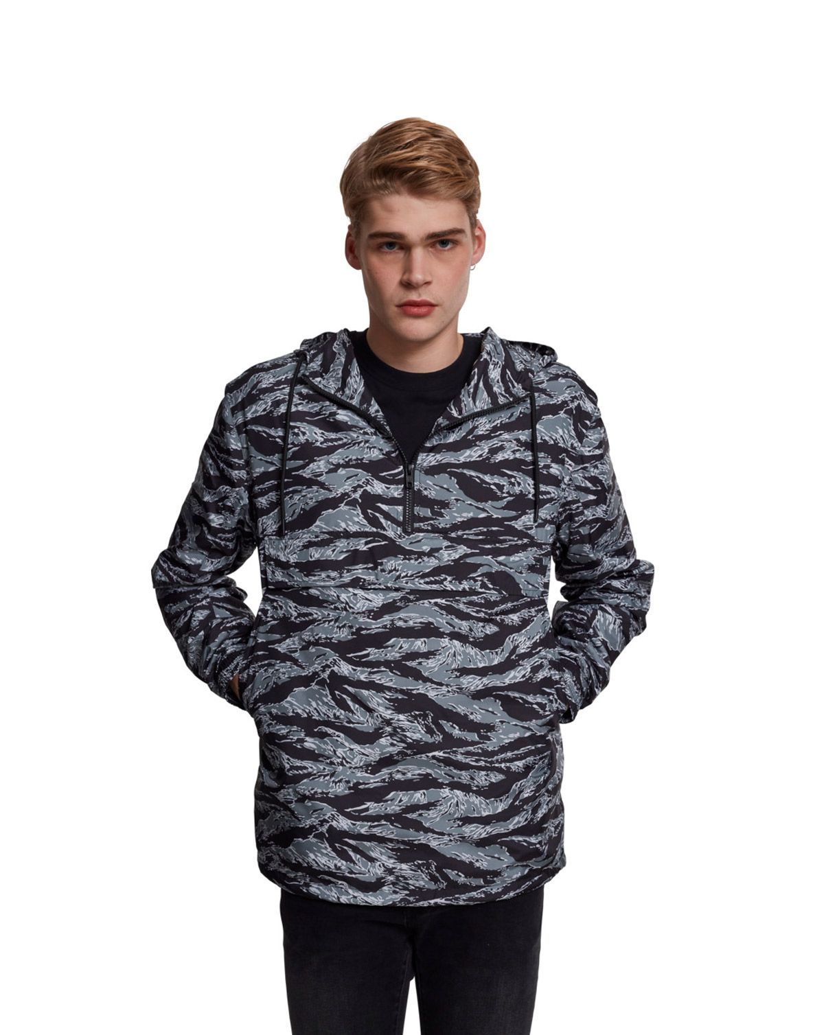 Urban Classics Camouflage Anorak Stone Camo