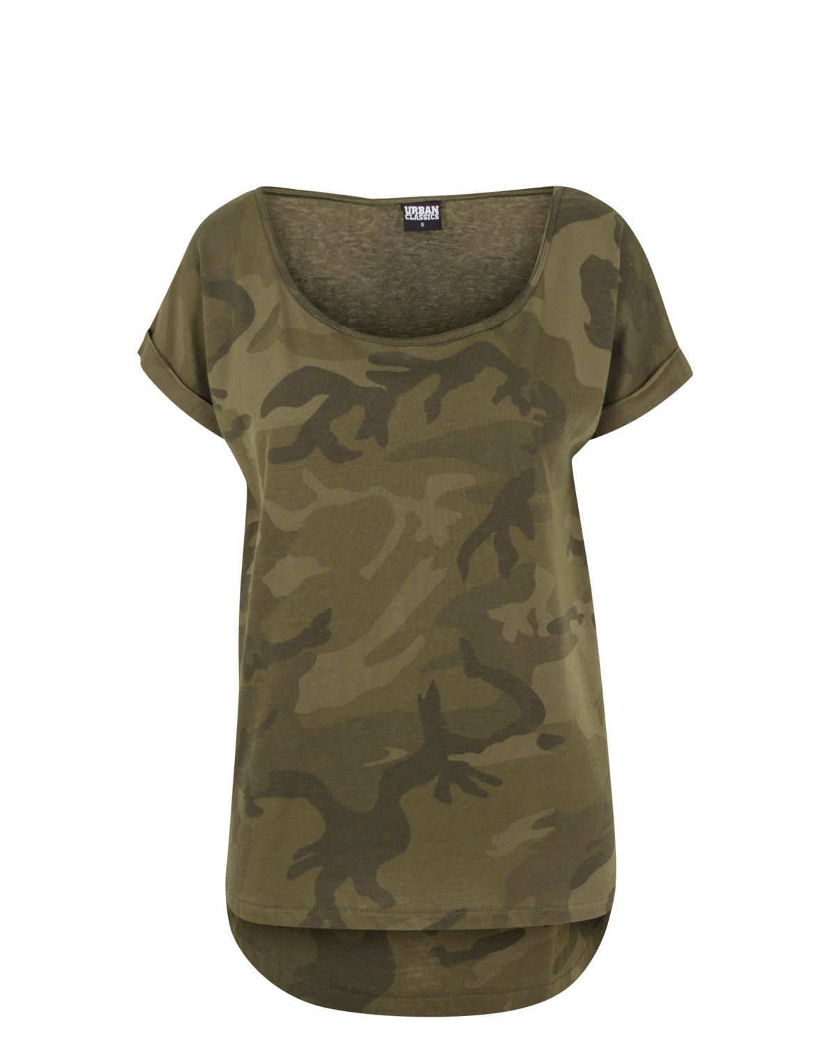 Urban Classics Camouflage T-Shirt m. Lang Ryg Oliven