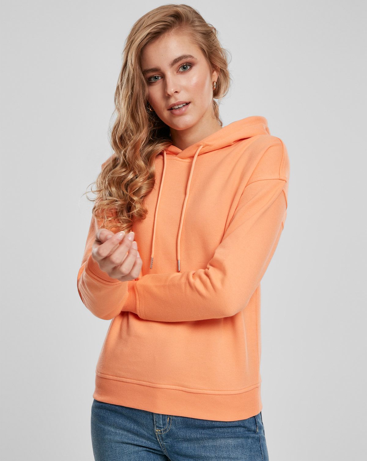 Urban Classics Dame Hoodie Papaya