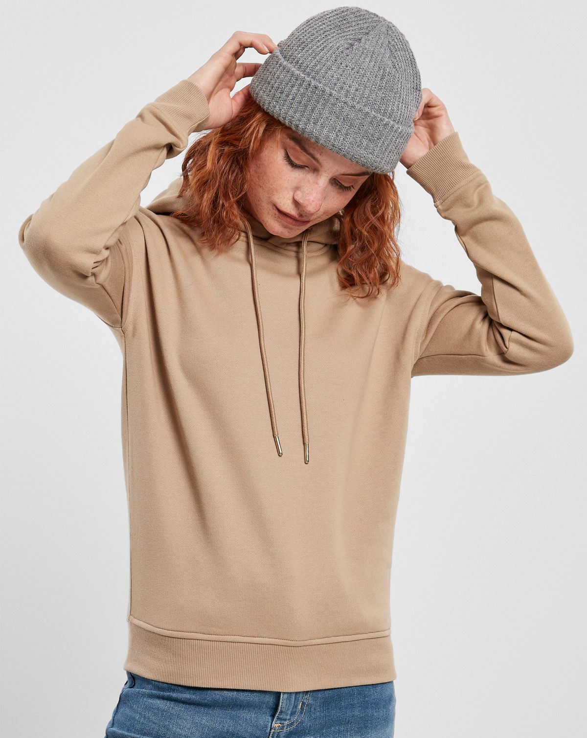 Urban Classics Dame Hoodie Sand