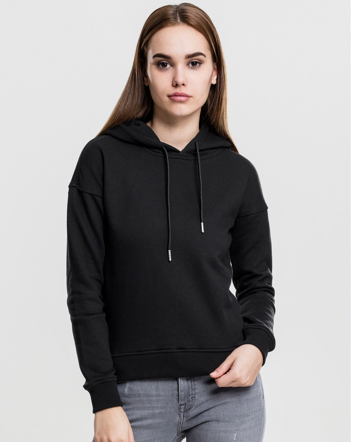 Urban Classics Dame Hoodie Sort