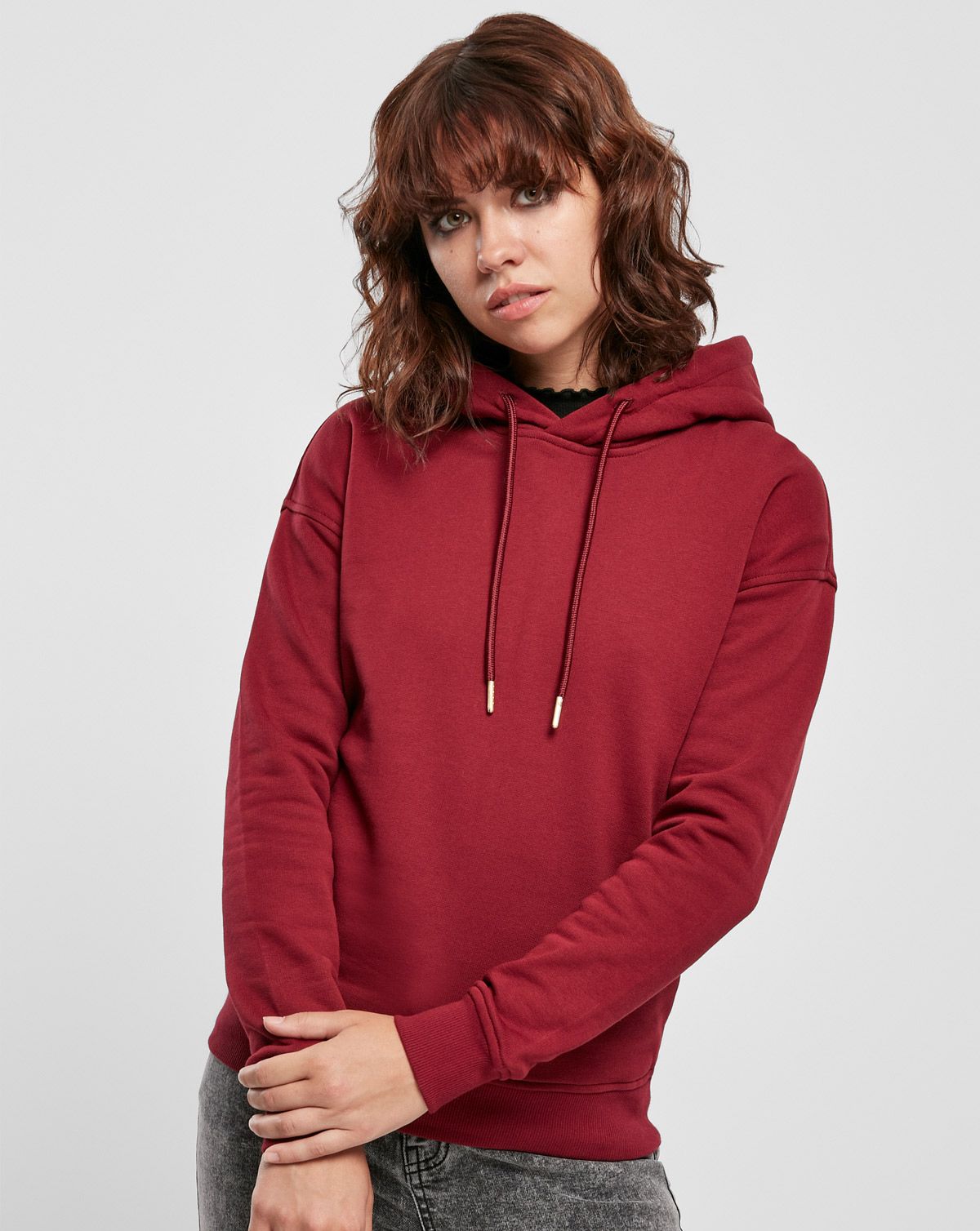 Urban Classics Dame Økologisk Hoodie Bordeaux