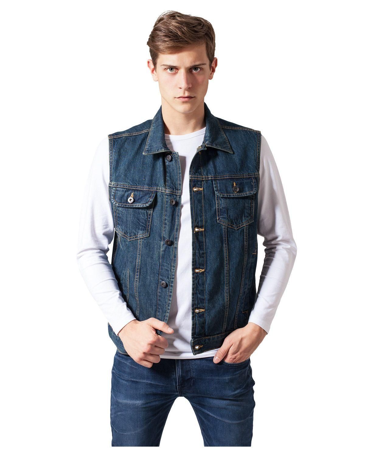 Urban Classics Denim Vest DenimBlå