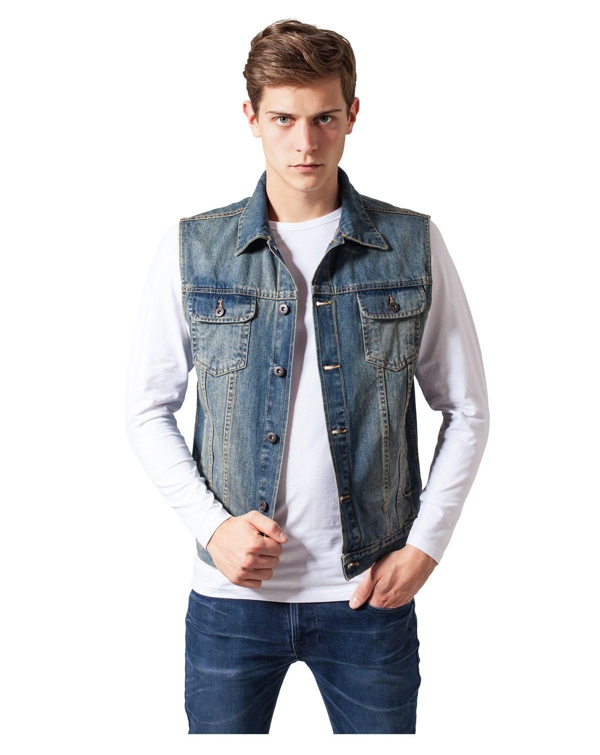 Urban Classics Denim Vest Lyseblå