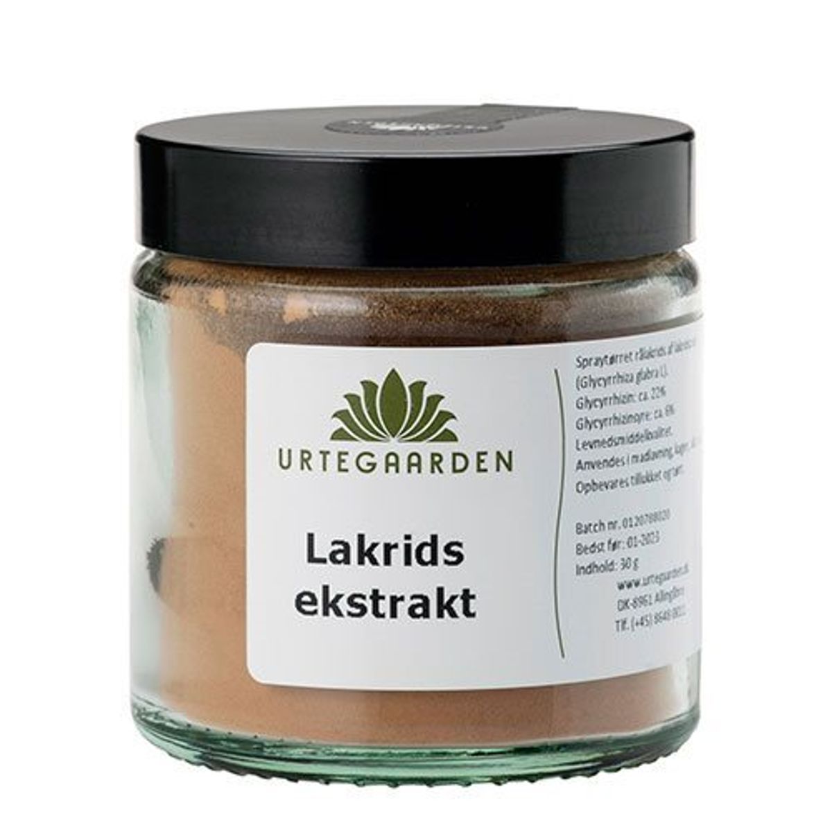 Urtegaarden Lakridsekstrakt, 30g.