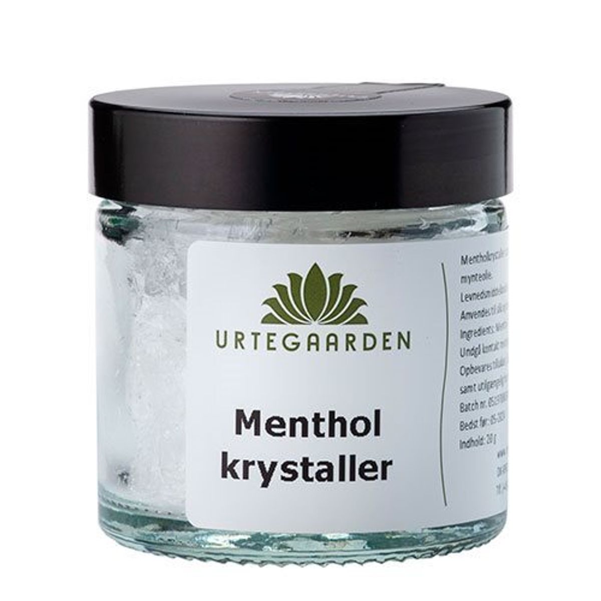 Urtegaarden Menthol krystaller, 20g.