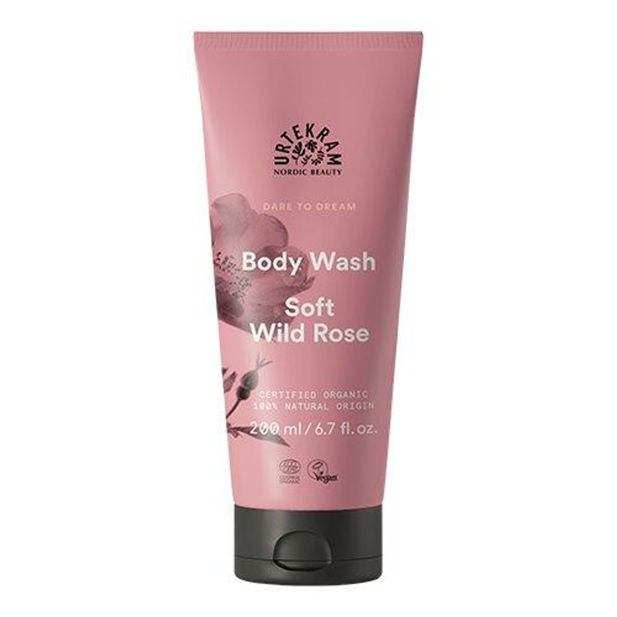 Urtekram Body Wash Soft Wild Rose, 200ml.