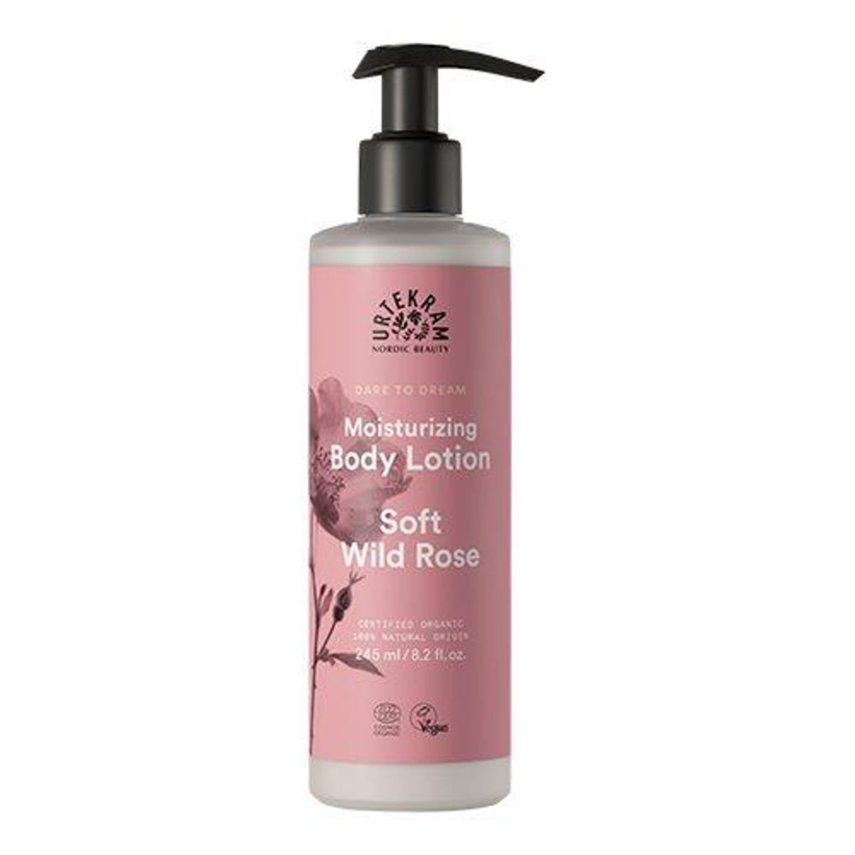 Urtekram Bodylotion Soft Wild Rose, 245ml.