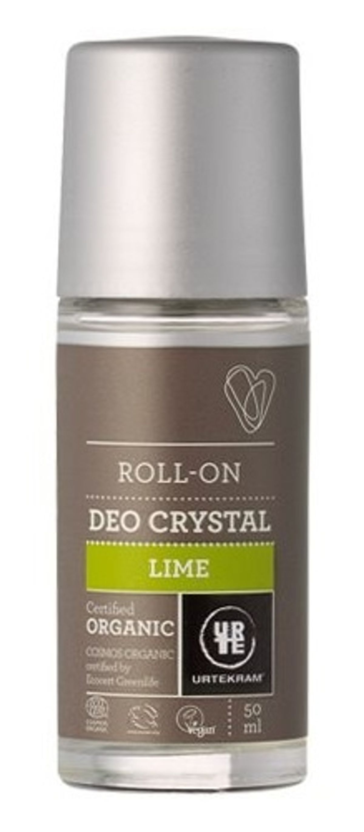 Urtekram deo crystal lime, 50ml.