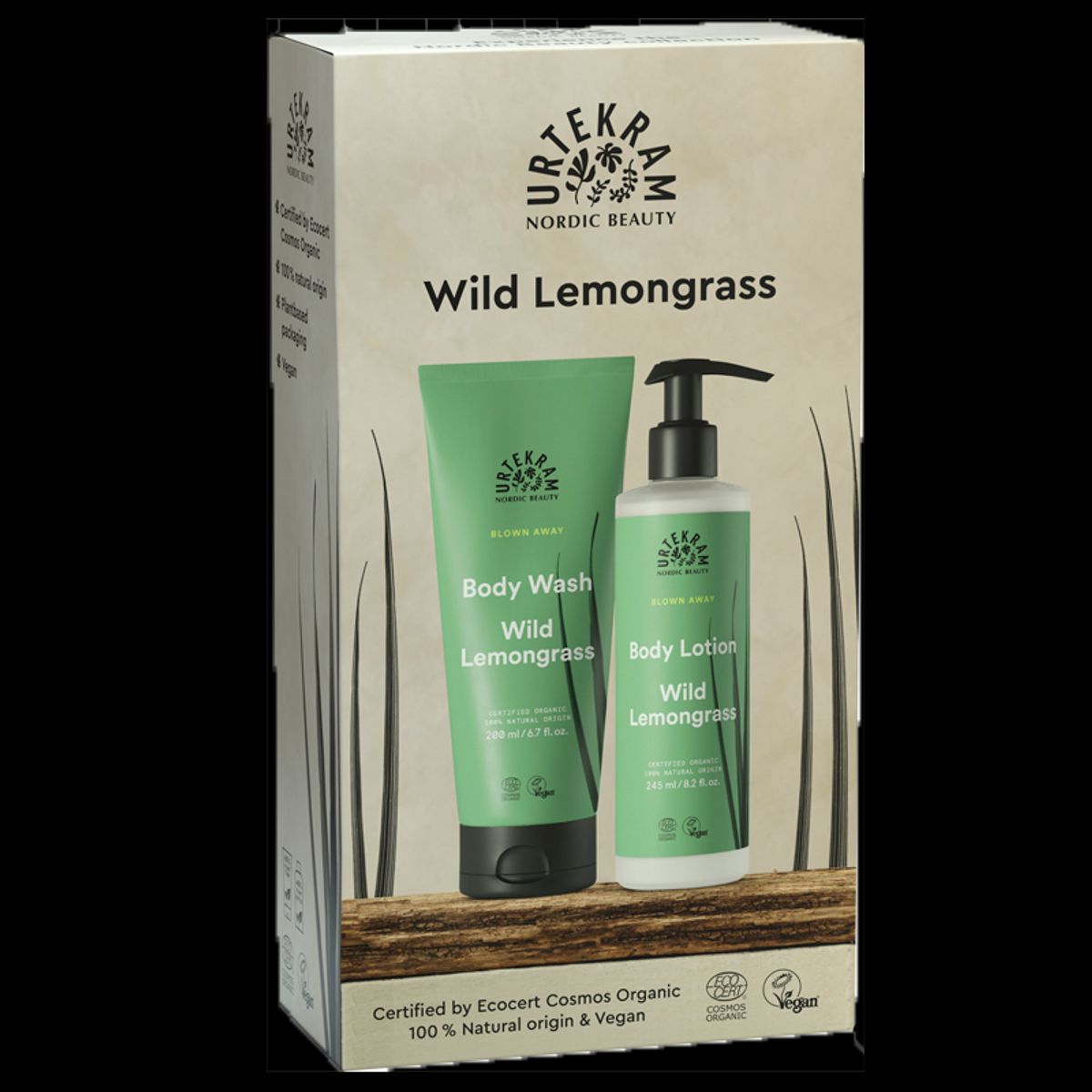 Urtekram Gaveæske Wild Lemongrass Body lotion & Body Wash (1 stk)