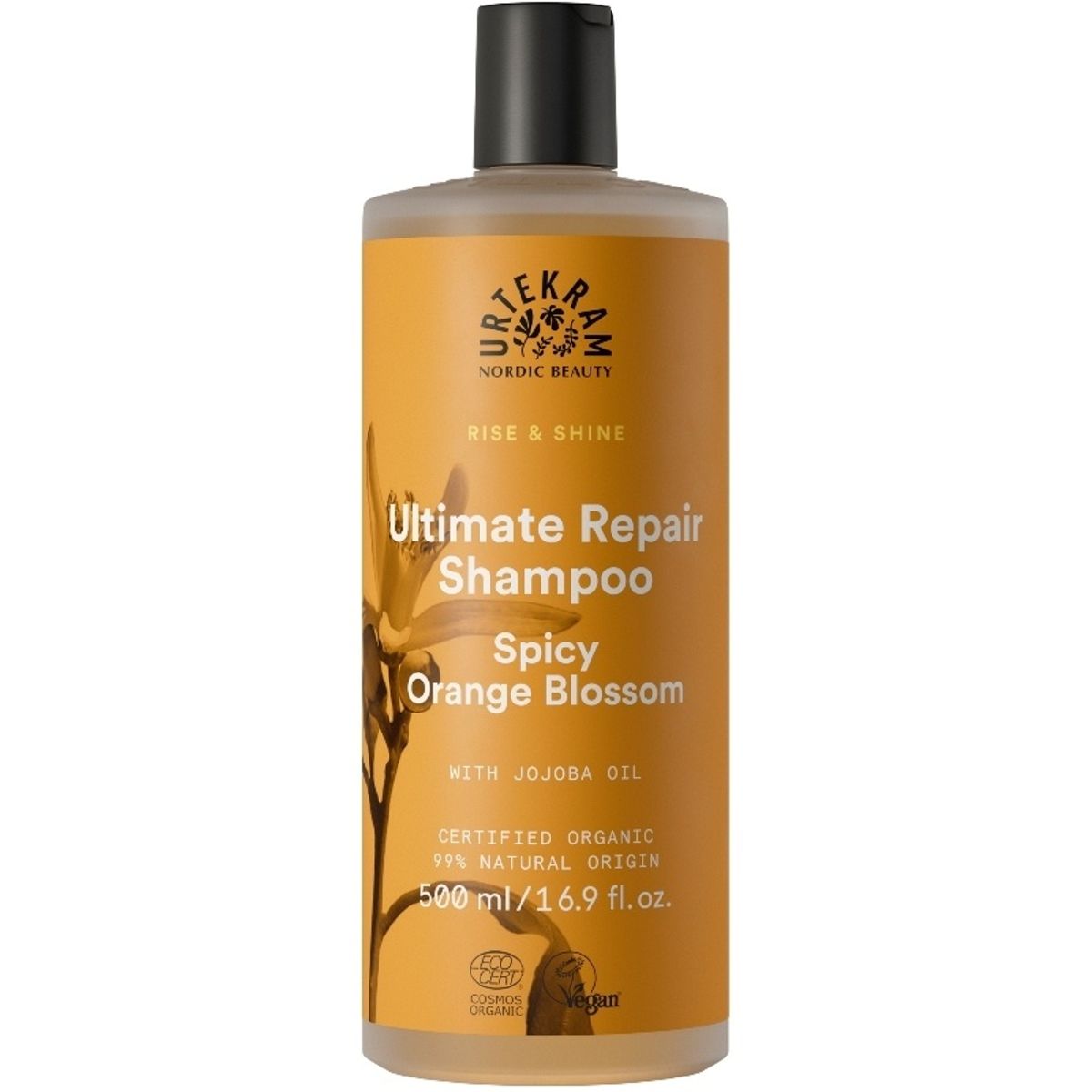 Urtekram Rise & Shine Ultimate Repair Shampoo Spicy Orange Blossom 500 ml