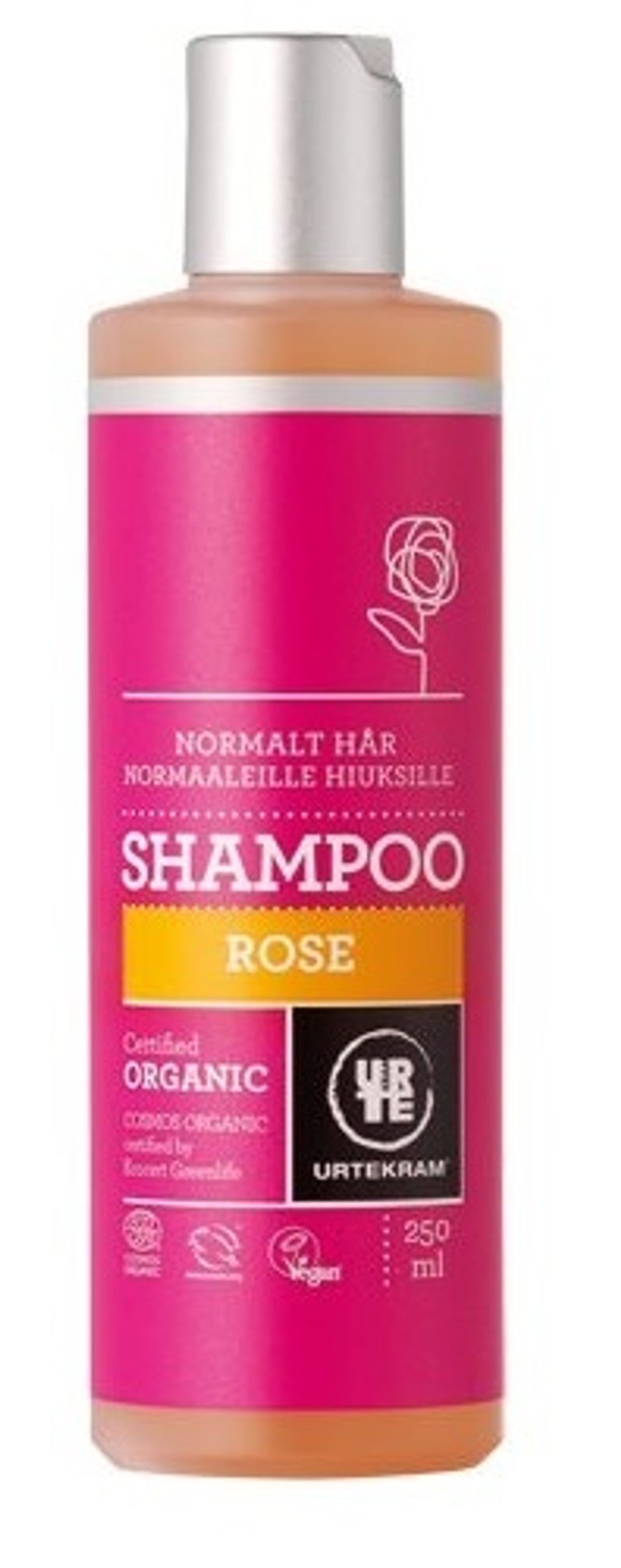 Urtekram rose Shampoo, 250ml.