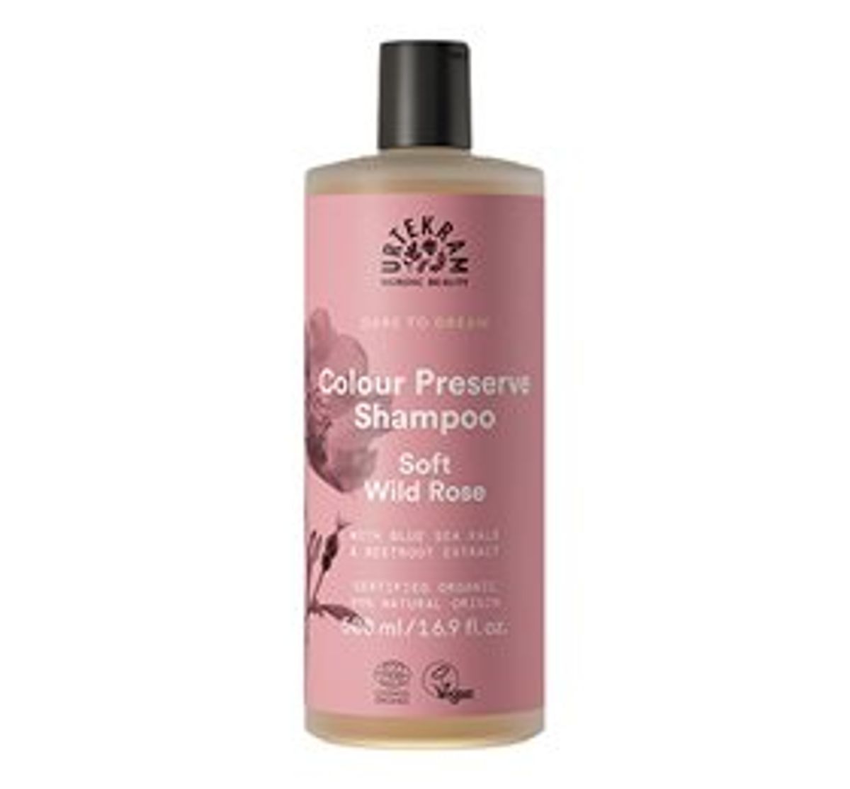 Urtekram Shampoo Soft Wild Rose t. farvet hår &bull; 500ml.