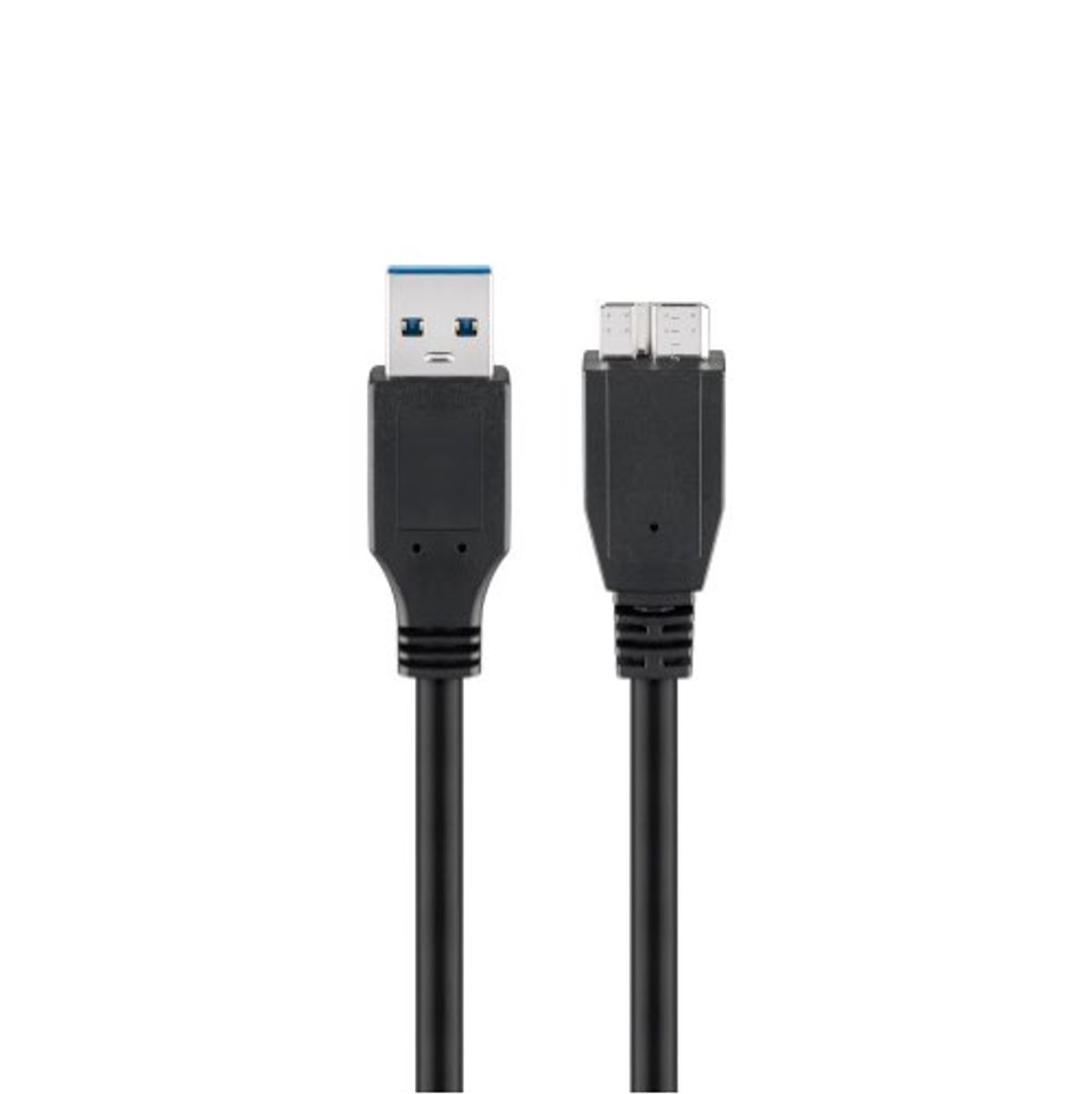 USB 3.0 High Speed kabel (USB-A / USB Mirco-B) (Han-Han) (Sort) - 1,0 m - Goobay