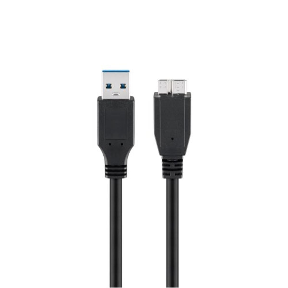 USB 3.0 High Speed kabel (USB-A / USB Mirco-B) (Han-Han) (Sort) - 3,0 m - Goobay