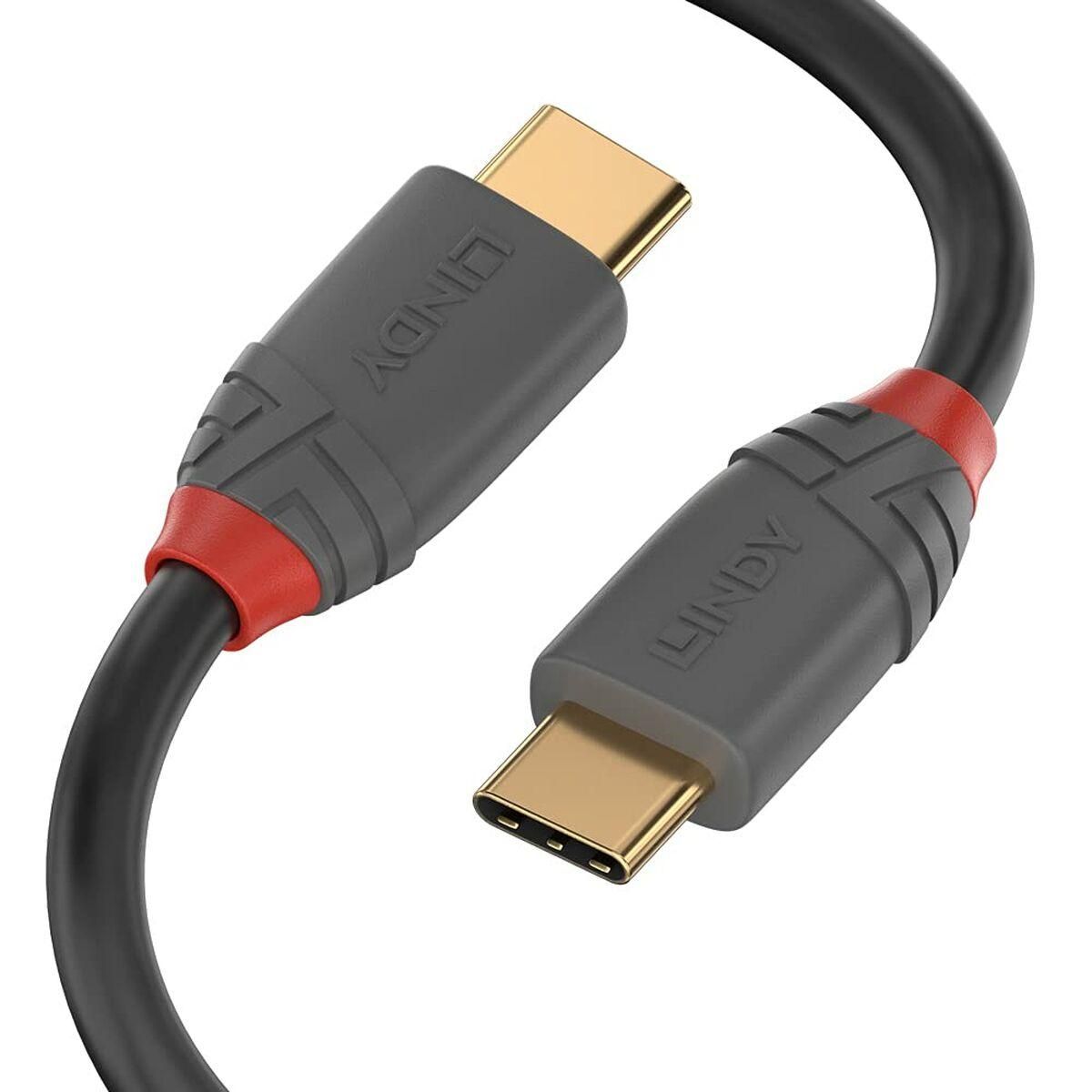 USB-C-kabel LINDY 36873 3 m Sort