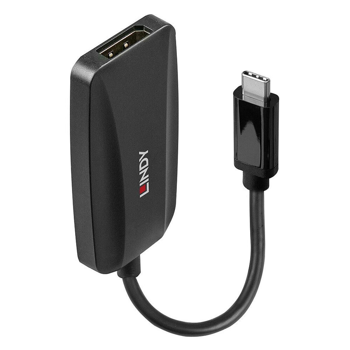 USB C til DisplayPort-adapter LINDY 43337 Sort