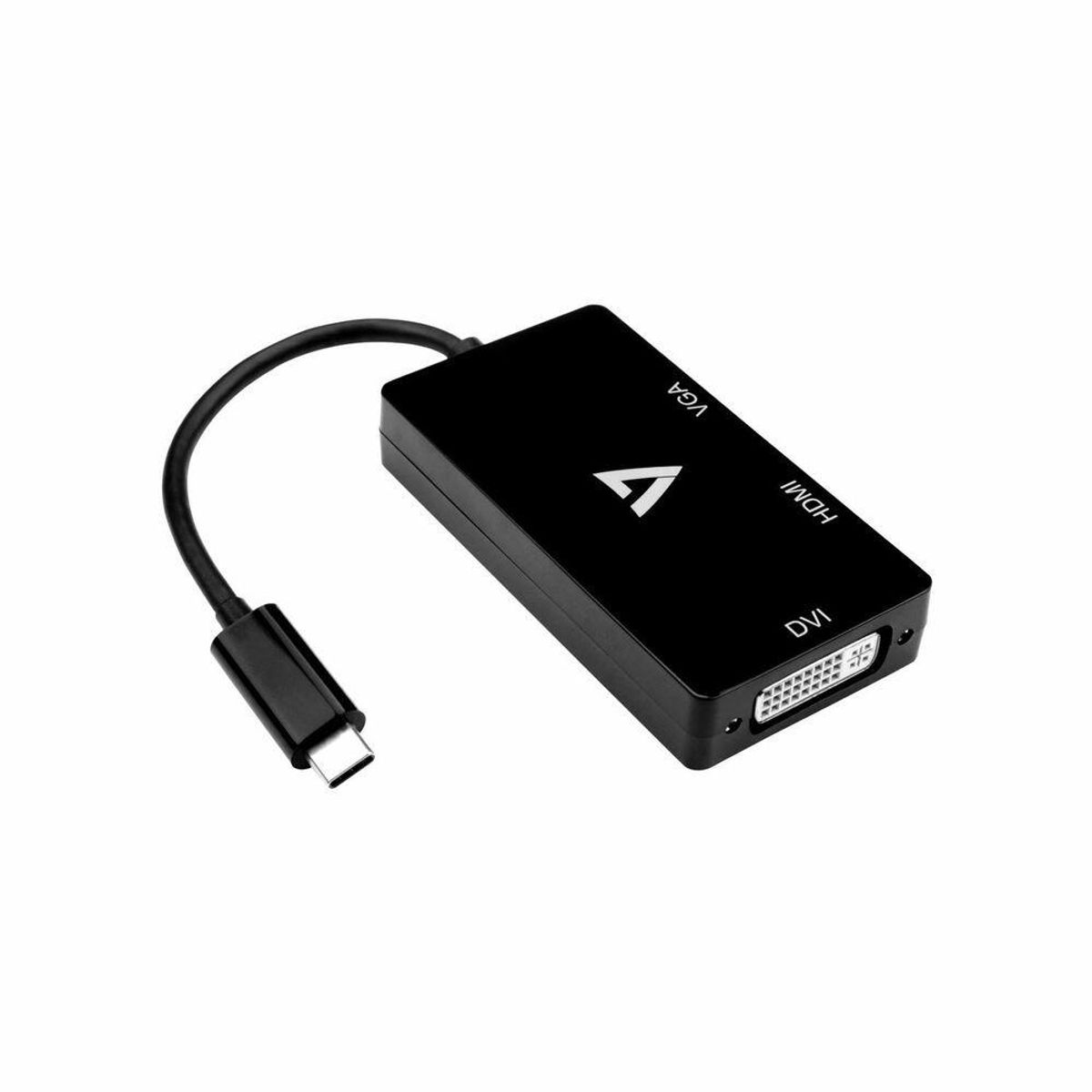 USB C til HDMI-adapter V7 V7UC-VGADVIHDMI-BLK Sort