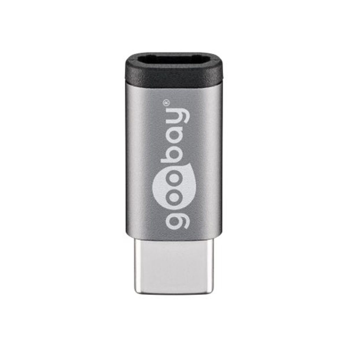 USB-C til USB 2.0 Micro-B adapter (han/hun) (Grå) - 0,1 m - Goobay