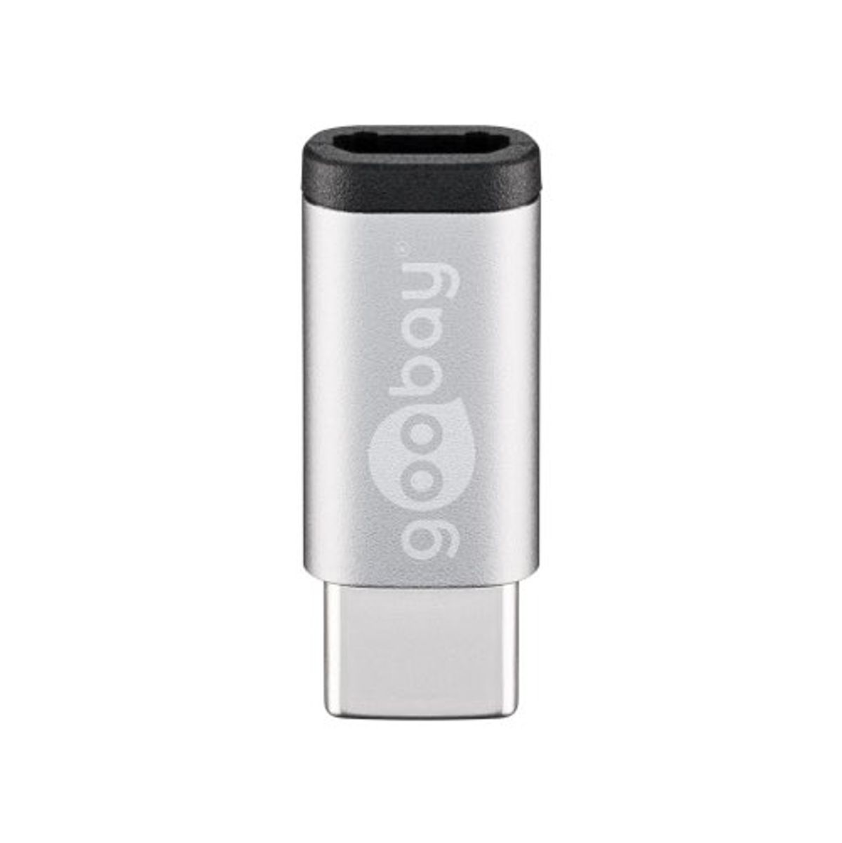 USB-C til USB 2.0 Micro-B adapter (han/hun) (Sølv) - 0,1 m - Goobay