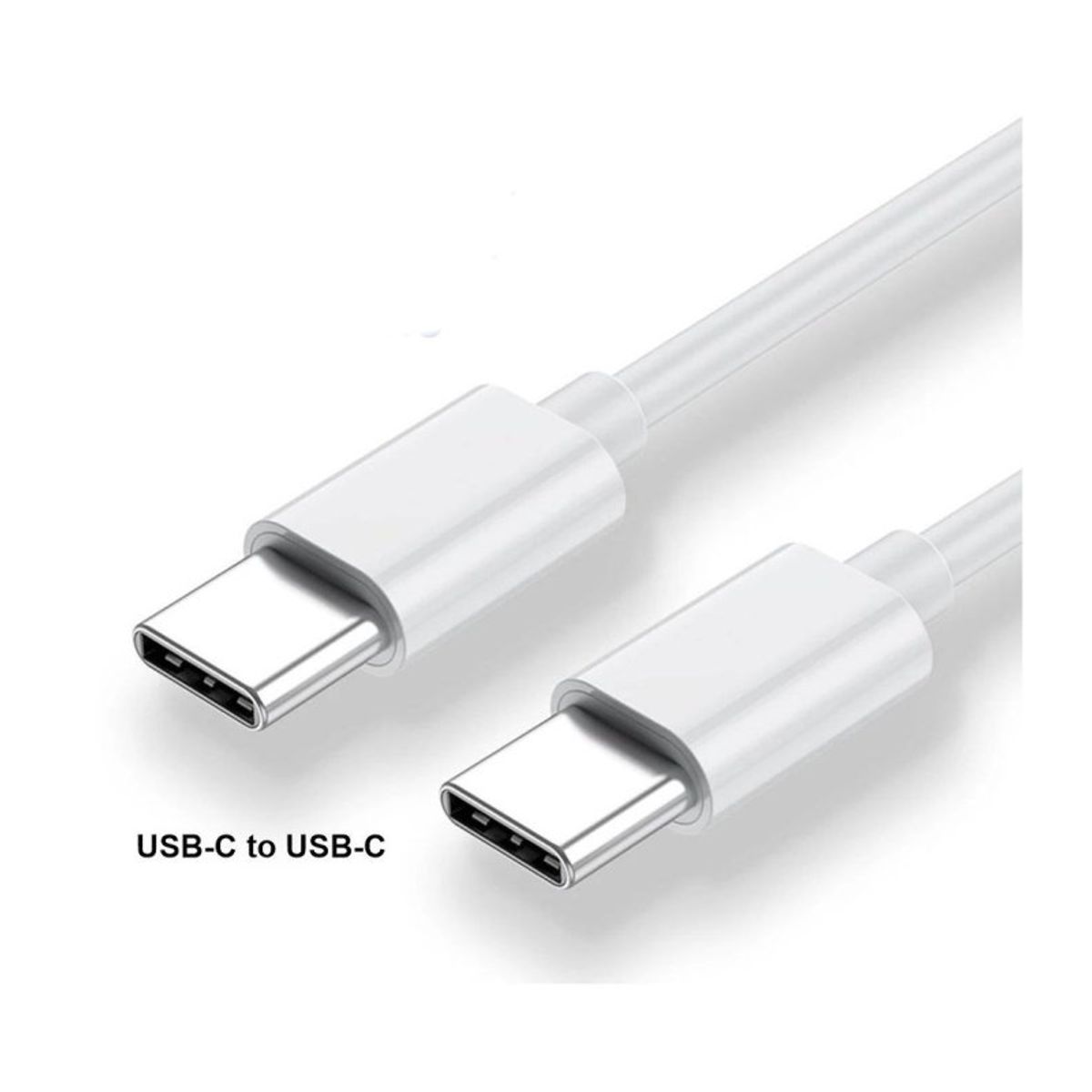 USB-C til USB-C kabel - Power Delivery (USB-PD) Hvid Gummi - 30 cm (65W USB-PD)