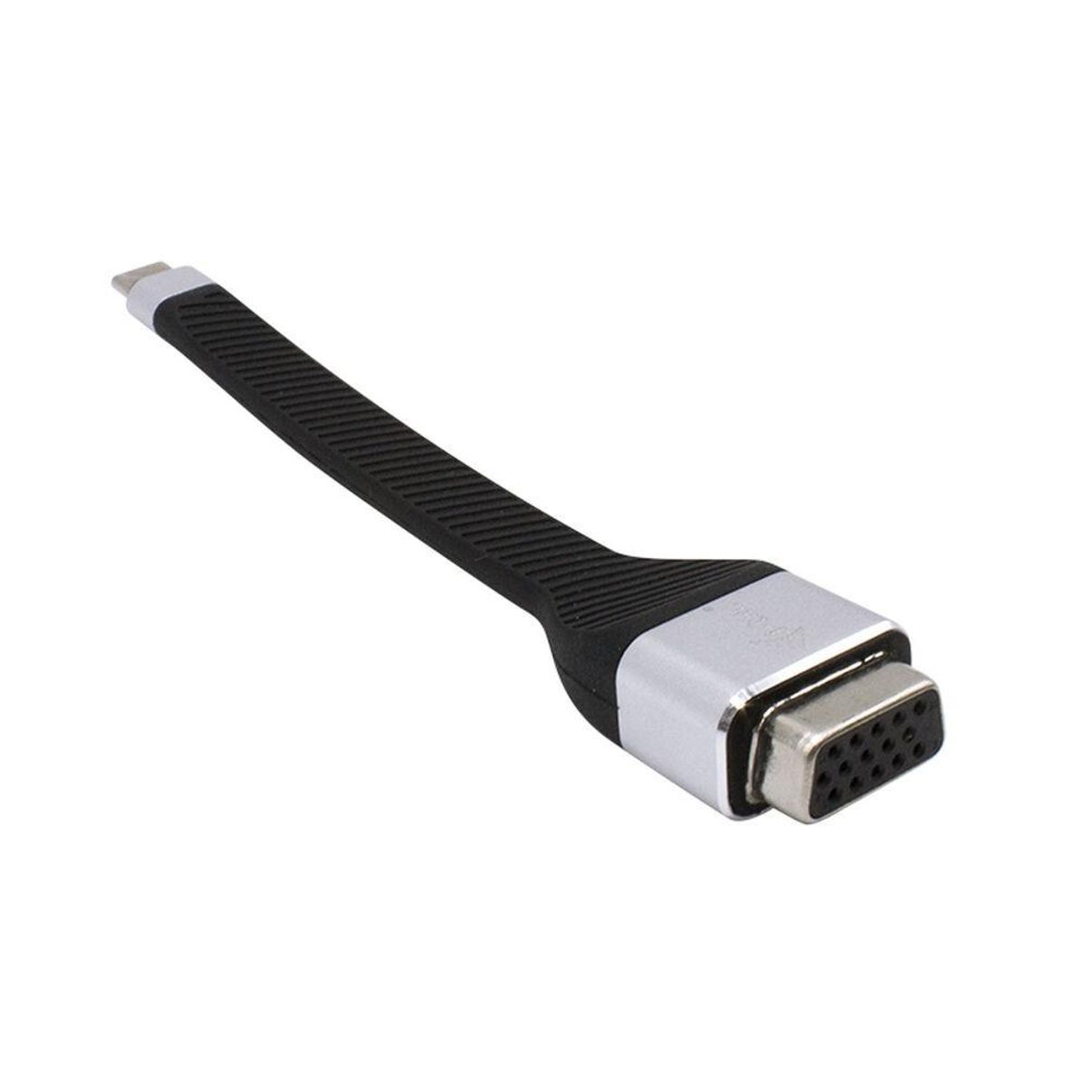 USB C til VGA-adapter i-Tec C31FLATVGA60HZ FHD Fleksibel Sort