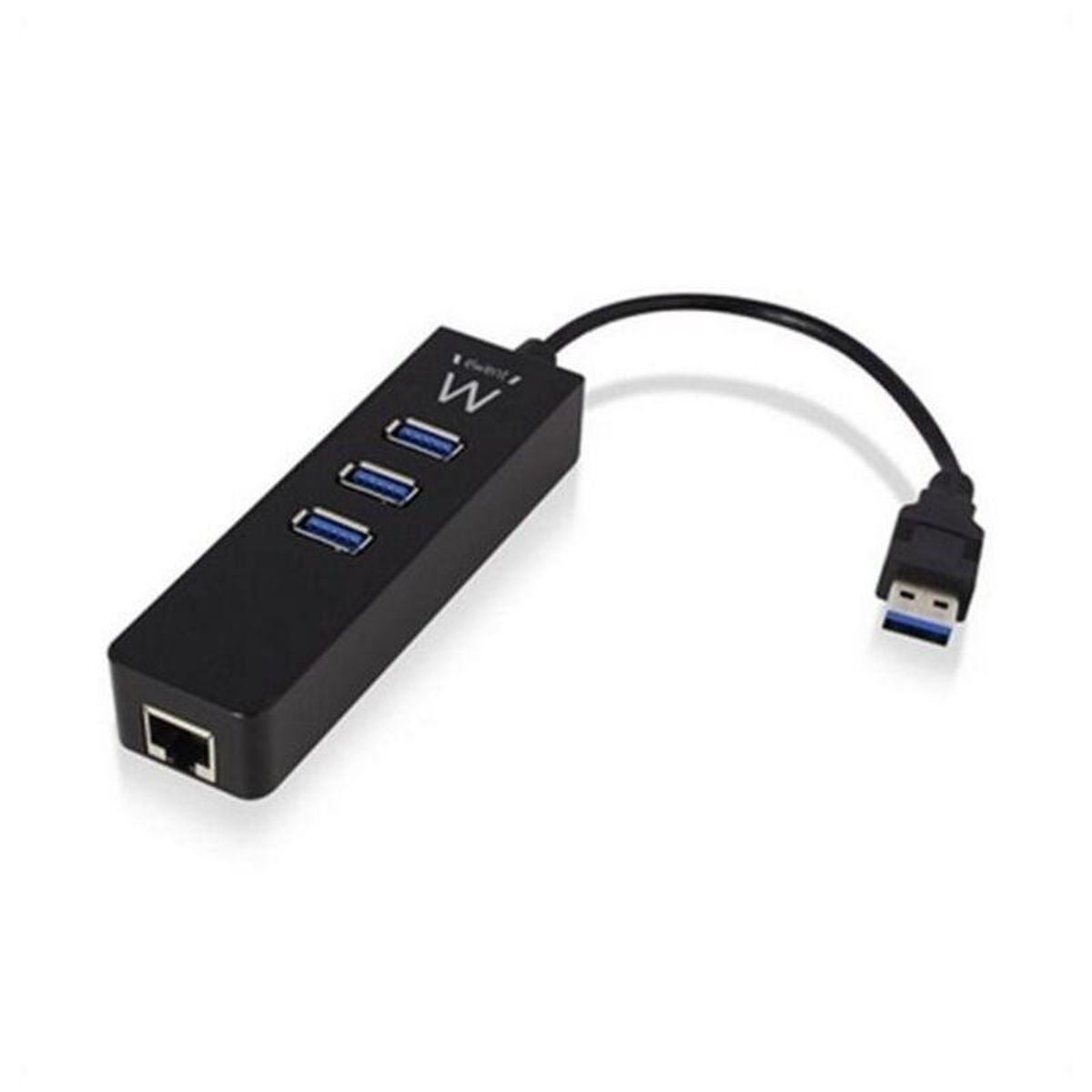 USB Hub Ewent AAOAUS0127 3 x USB 3.1 RJ45 Plug and Play