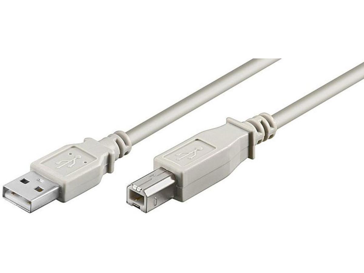 Usb Kabel 2.0 A-B Hvid 1,8 Meter